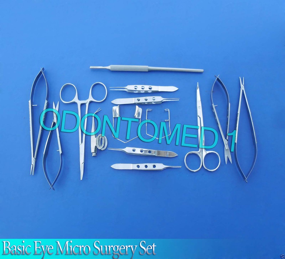 15 Basic Eye Micro Surgery Ophthalmic Scissors Surgical Instruments Set Ey-017