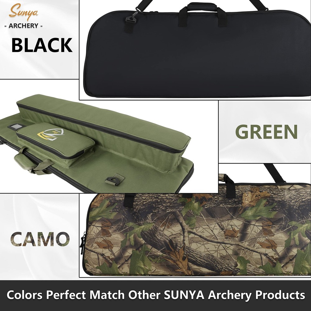 SUNYA Compound Bow Case with Molle System - Neoprene Bow String Protection & Pad