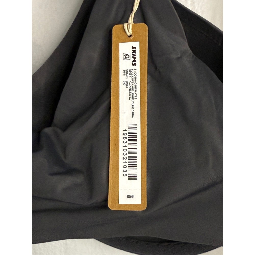SKIMS Smoothing Full Coverage Bra Onyx 38C NWT