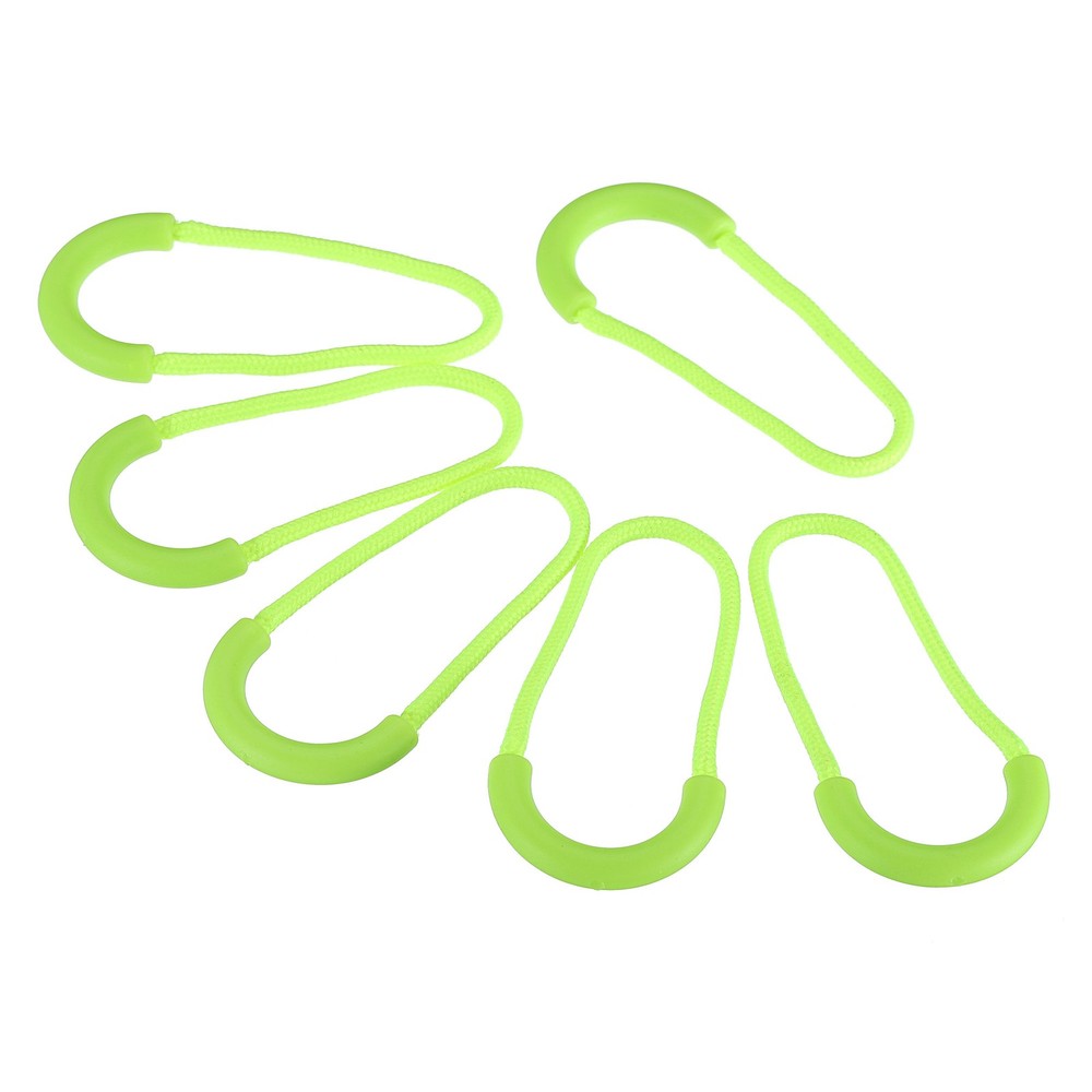 Zipper Pulls Extension Handle Cord, 30 Pack Plastic U-Shape, Fluorescent Green