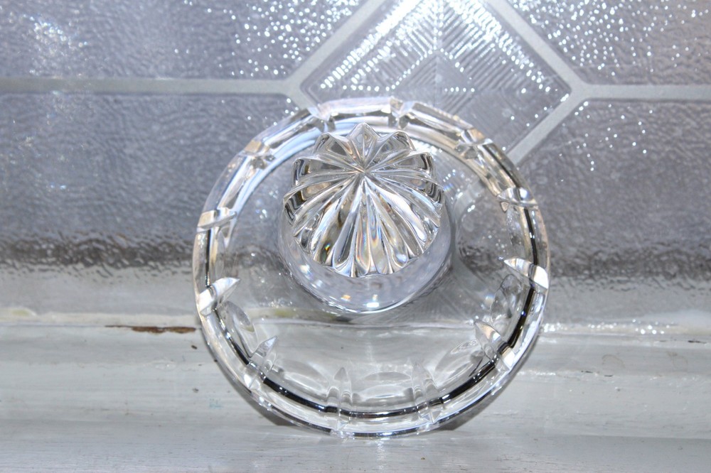 Elegant Cut Crystal Biscuit Barrel Cookie Jar