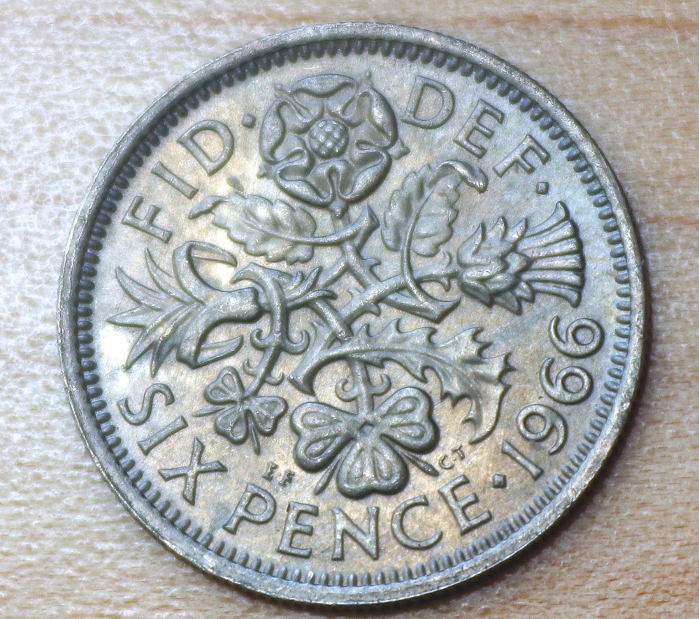 1966 Great Britain 6 Pence Unc.
