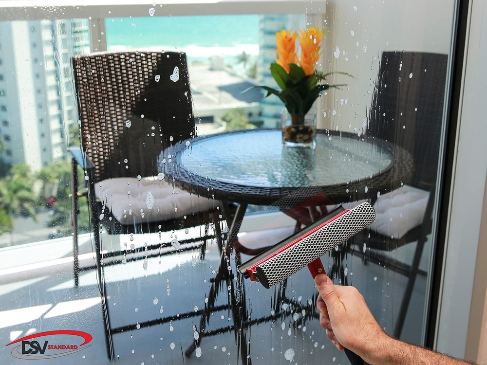 DSV Standard Window Squeegee for Handheld Squeegee, Black, Red