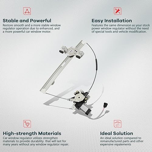 Rear Left Driver Side Power Window Regulator with Motor Fit for 2003 2004