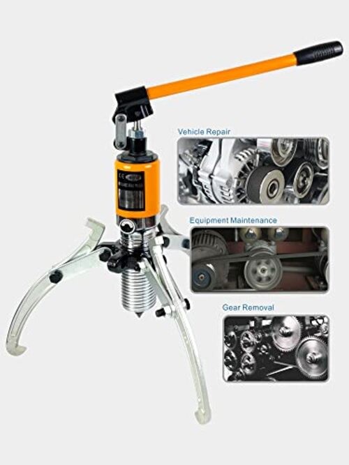 Hydraulic Gear Puller 5 Ton Max. Capacity Hydraulic Puller 2 or 3 5Ton 8"jaw