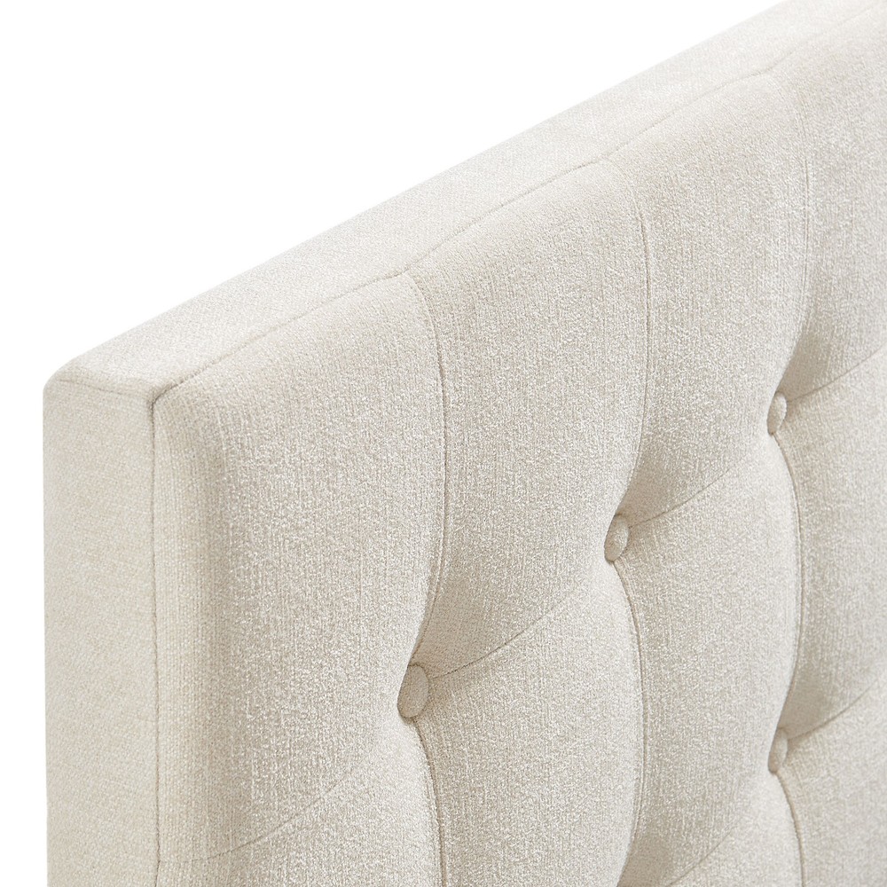 Emily Fabric Upholstered King Size Headboard in Ecru