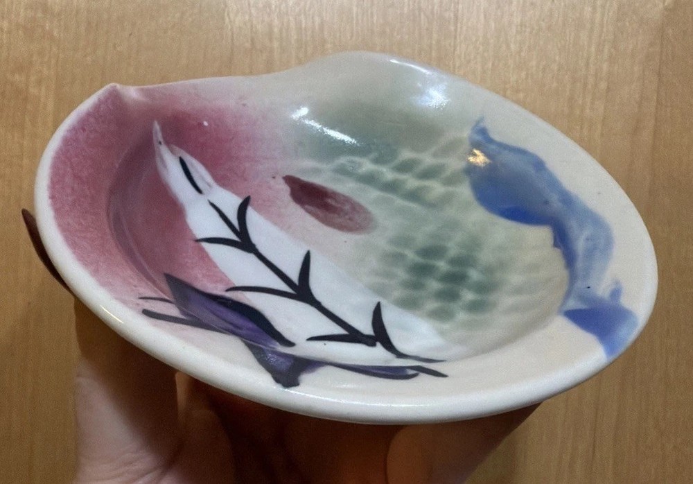 Vintage 1996 Kuniyoshi Studio Art Pottery Pitcher & Dish