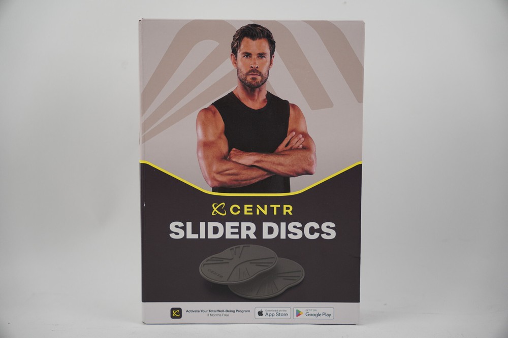 Centr By Chris Hemsworth Slide Discs for At-Home Core Workout, Black, 2-Pack
