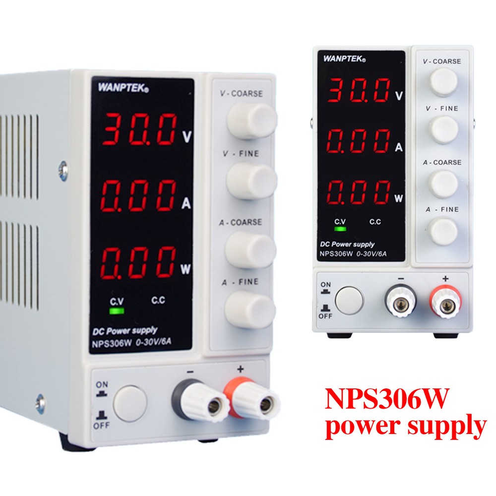 0-30V 0-10A Lab DC Bench Power Supply Variable Adjustable Power Supply