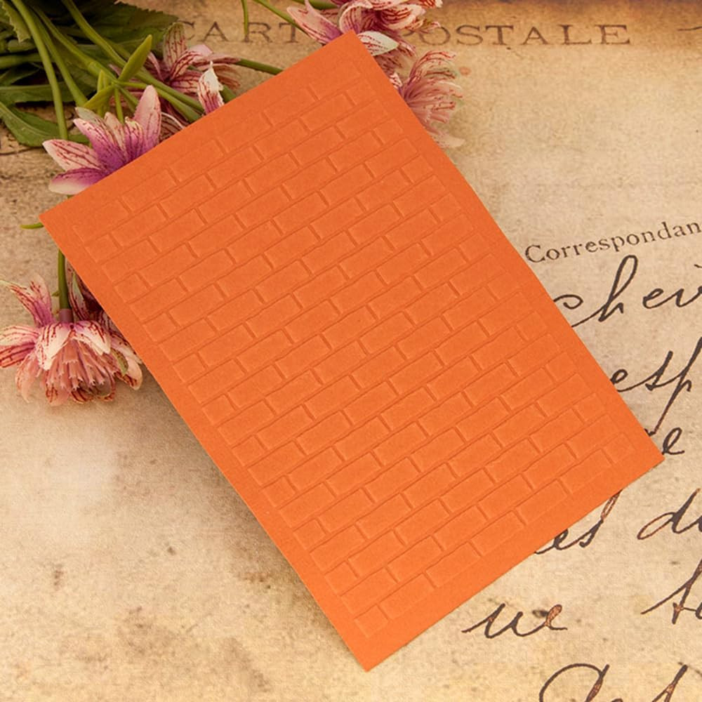 Christmas Brick Wall Texture Embossing Folder - 3D Textured Stamping, Ideal for