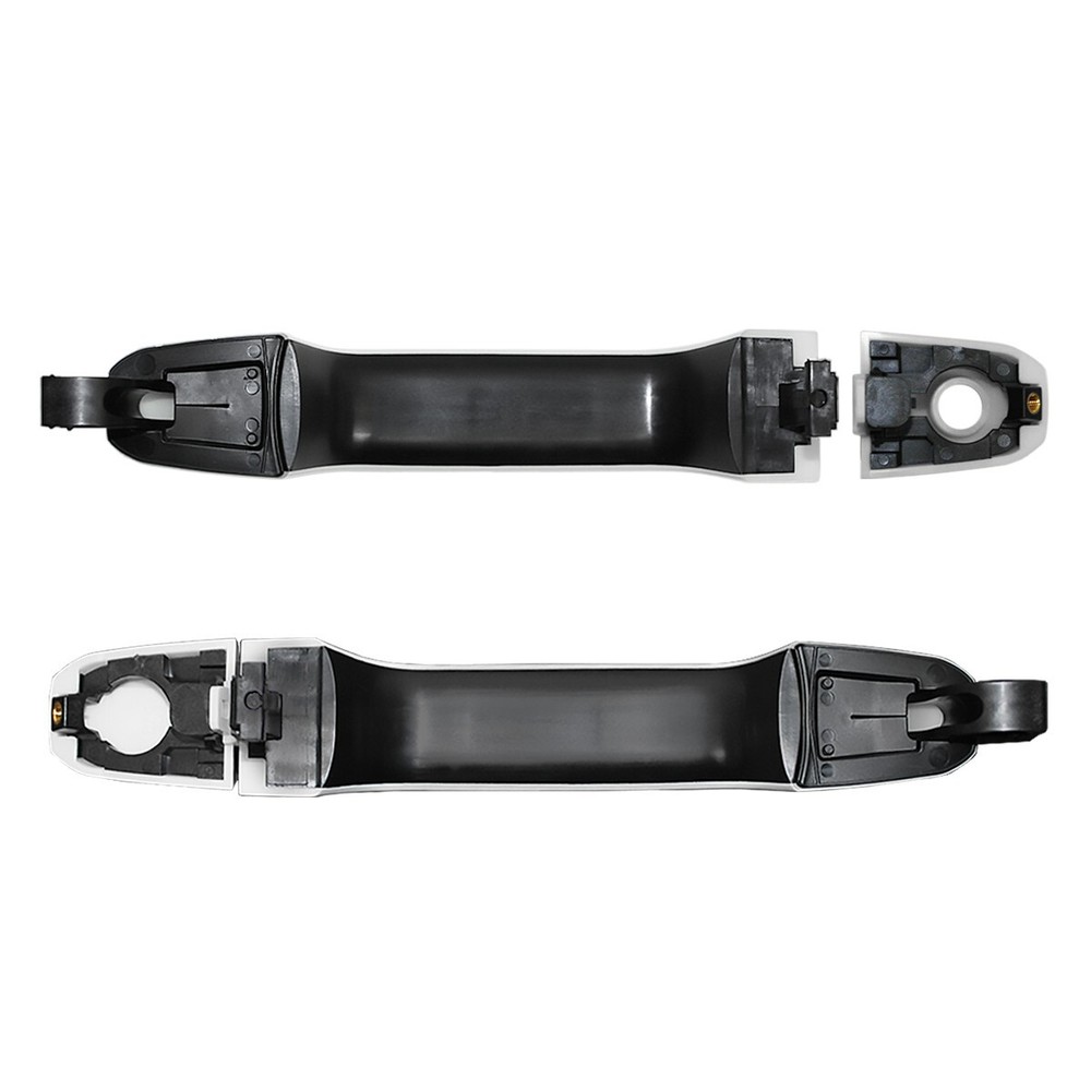 Front Left & Right Side Olympic White Door Handle Set For 14-19 Silverado Sierra