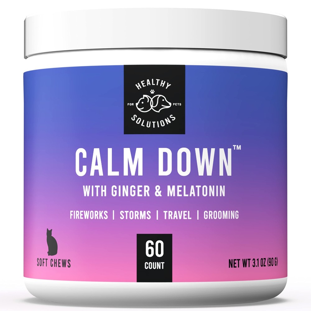 Healthy Solutions | Calming Chews for Cats | Melatonin |60 Soft Chews|252