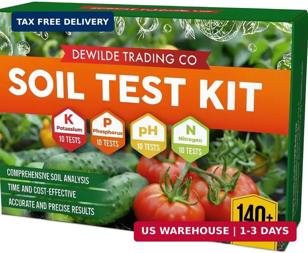 Soil Test Kit -140 Test- 2026 Version- Testing PH Ammonia Nitrogen Phosphorus an