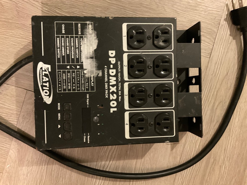 ELATION PROFESSIONAL DP-DMX20L 4 CHANNEL DMX PACK