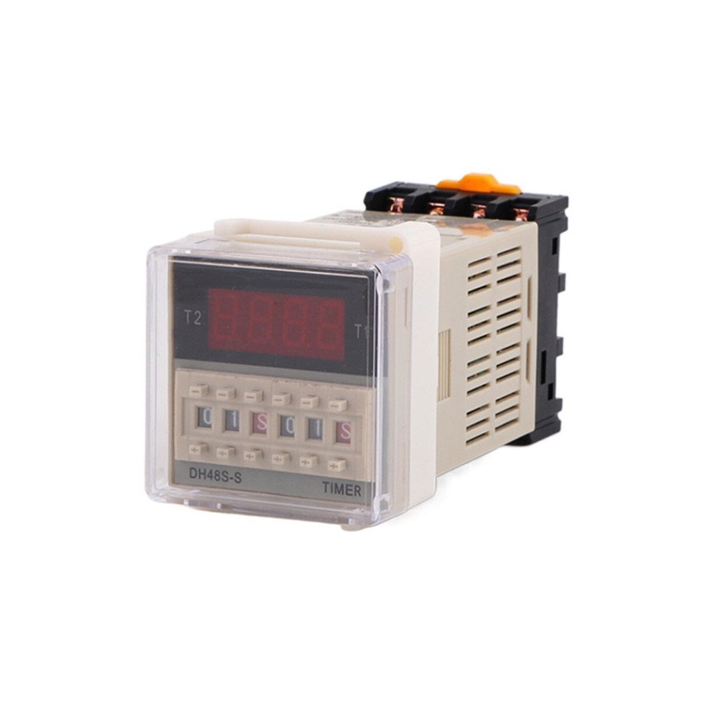 AC220V Programmable Time Delay Relay DH48S-S With Socket Base