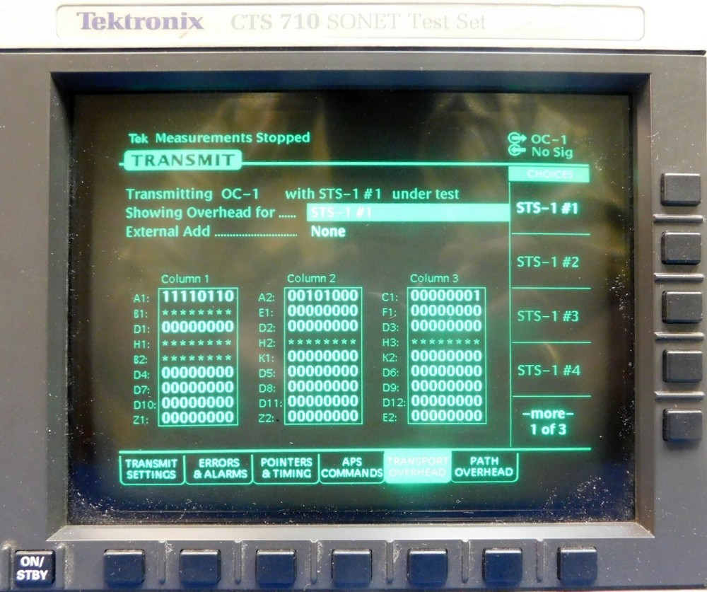 Tektronix CTS 710 SONET DS1/DS3 Test Set Non-Functional
