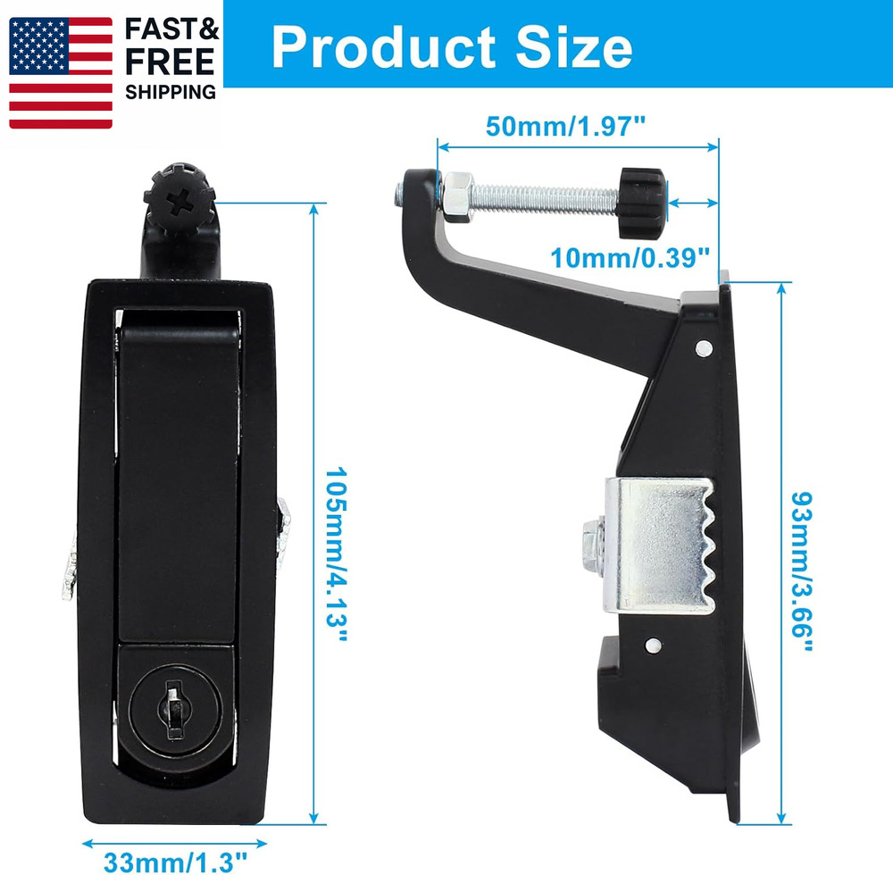 2 Pcs Compression Latch Lock, Zinc Alloy Trigger Latch Lock Adjustable Lever Han