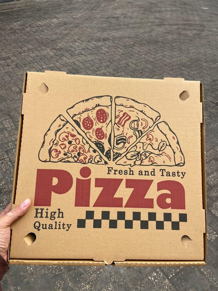 16" x 16" x 2" Kraft Corrugated Pizza Box, Bakery/Party Boxes Bulk 50/Bundle.