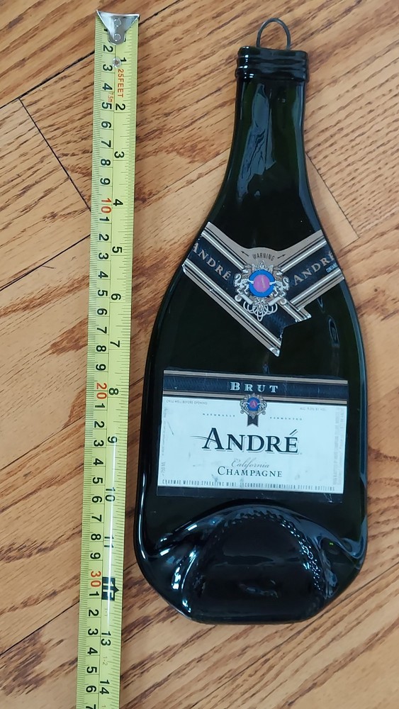 Glass Andre Champagne Bottle (Flattened Smashed)