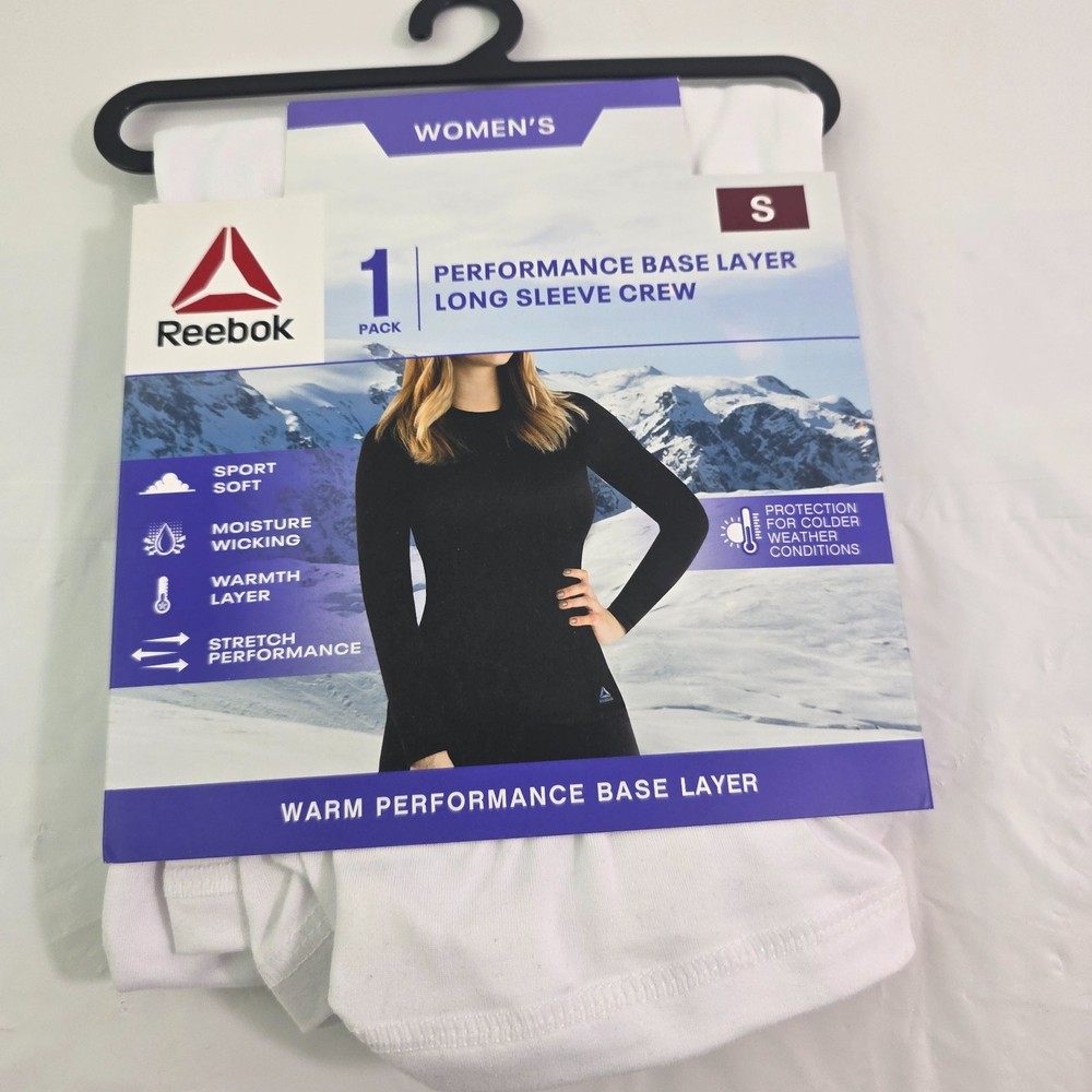 Reebok Women's Performance Base Layer White Pants & Top - 2 PC Set - Size Small