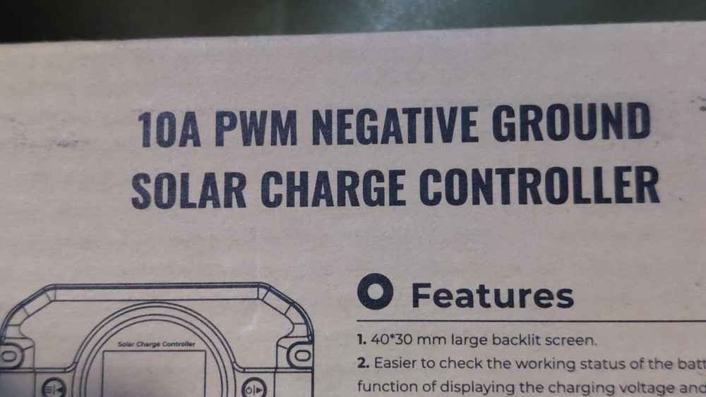 BougeRV 10A PWM Negative Ground Solar Charge Controller ISE132B Screen USB Solar