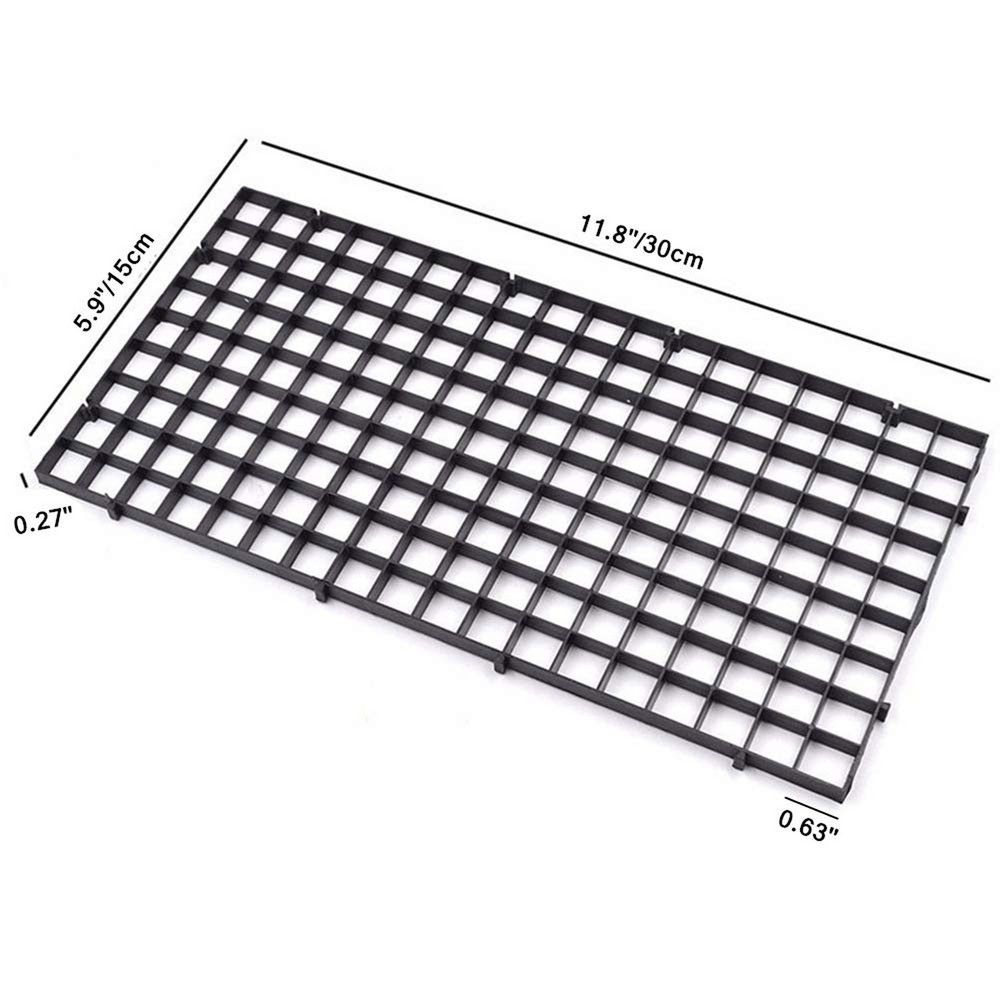 4 Pcs Aquarium Divider Tray Plastic Grid Aquarium Egg Crate Light Diffuser, F...