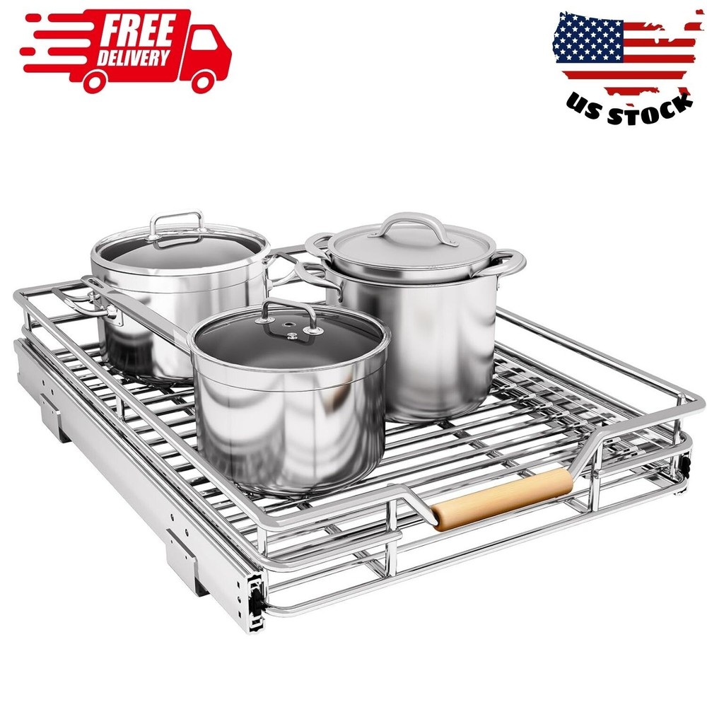 Pull out Cabinet Organizer,Heavy Duty Smooth Sliding Under Cabinet