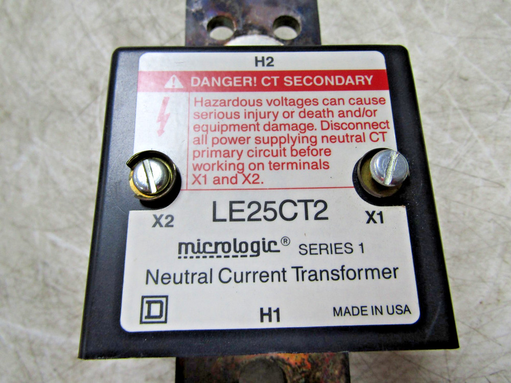 💥SQUARE D MICROLOGIC 250 AMP NEUTRAL CURRENT TRANSFORMER LE25CT2
