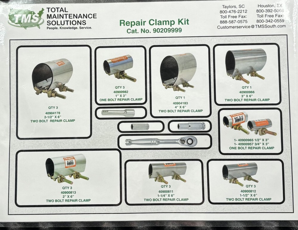 TOTAL MAINTENANCE SOLUTIONS FIRE SUPPRESSION LEAK CLAMP KIT