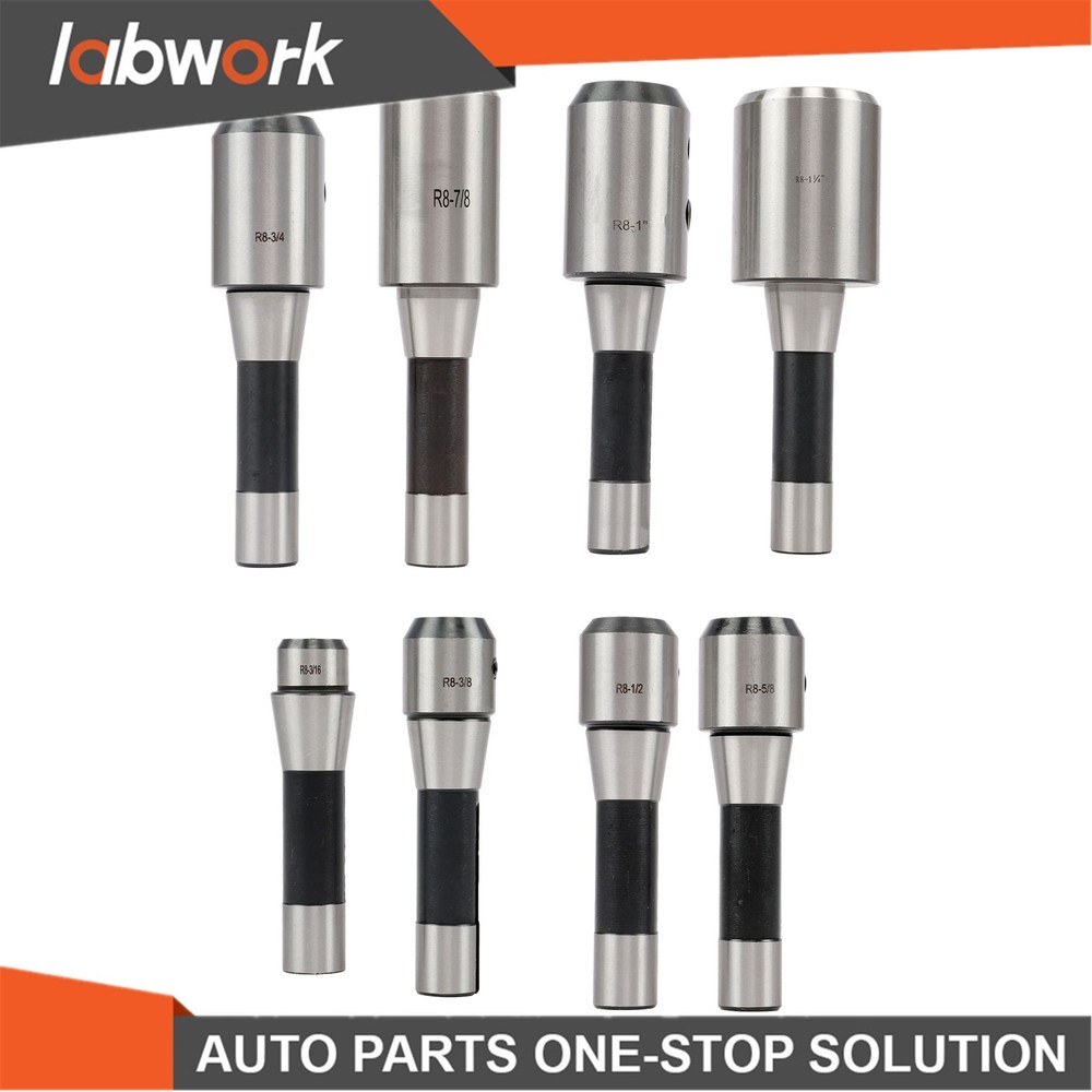 Labwork 8PCS R8 Precision End Mill Tool Holder Set for Milling Machine 202-5310