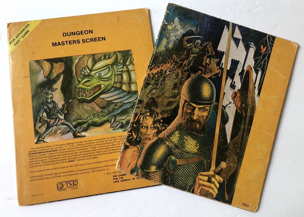 Vintage Dungeon Masters Screen 1981