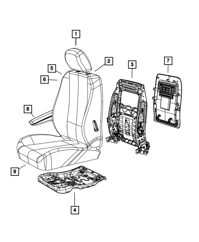 Genuine Mopar Front Headrest 1TE981DVAA