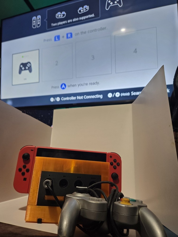 Orange GameCube Style Dock for Nintendo Switch V1 & Oled