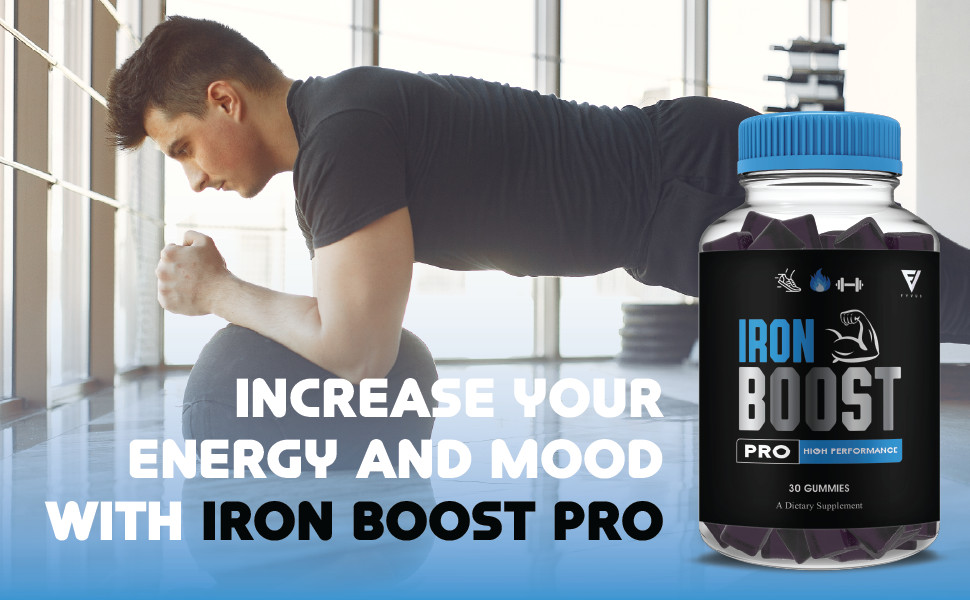 (3 Pack) Iron Boost Pro Performance Gummies, IronBoost Pro (3 Month Formula)