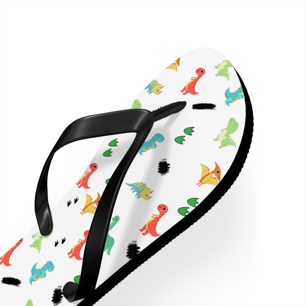 Dinosaur pattern Flip Flops Dino summer