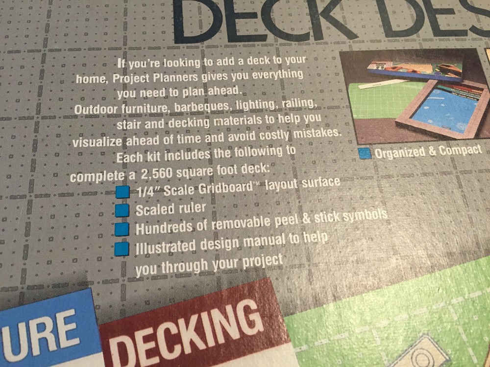 Stanley Project Planners Deck Designer reusable pre-scaled peel and stick