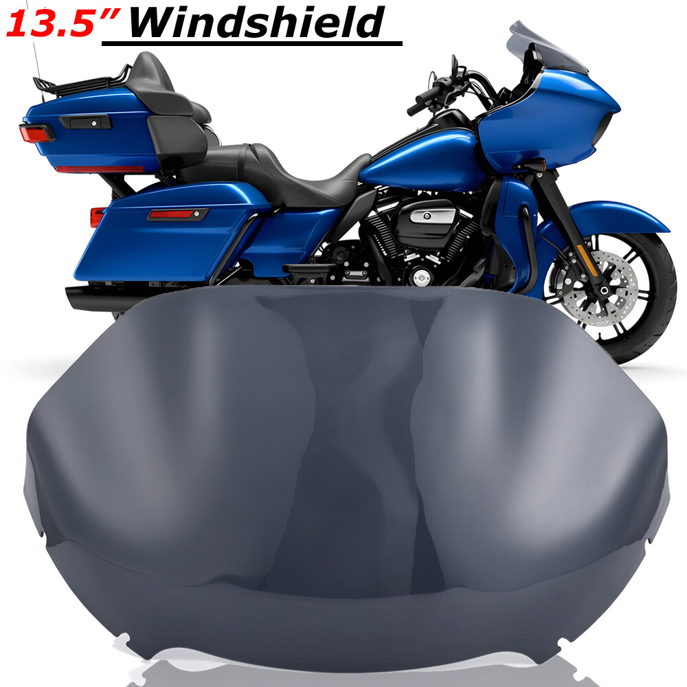 13.5" Smoke Blue Wave Windshield Windscreen For Harley Road Glide FLTR 2015-2024