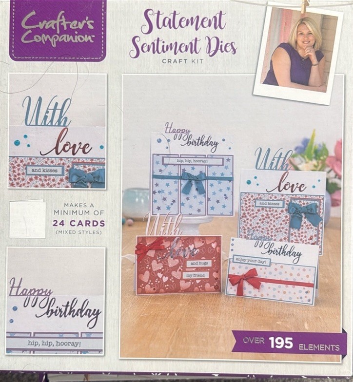 Crafters Companion  #41 Statement Sentiments Dies Subscription Craft Box NEW