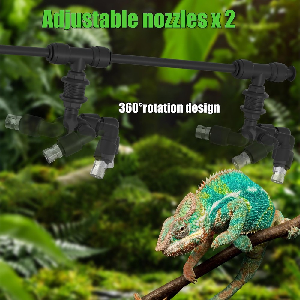 Automatic Reptile Mister System, Reptile Humidifiers Misting System, Chameleo...
