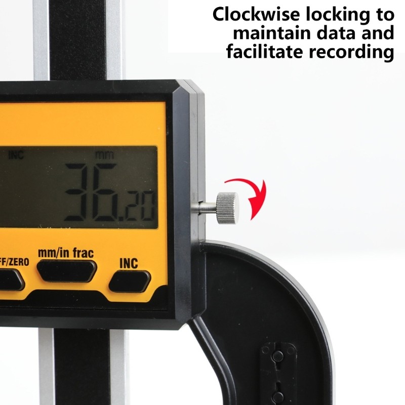 Automatic Shutoff Digital Depth Gauge for Construction Woodworking & Engineering