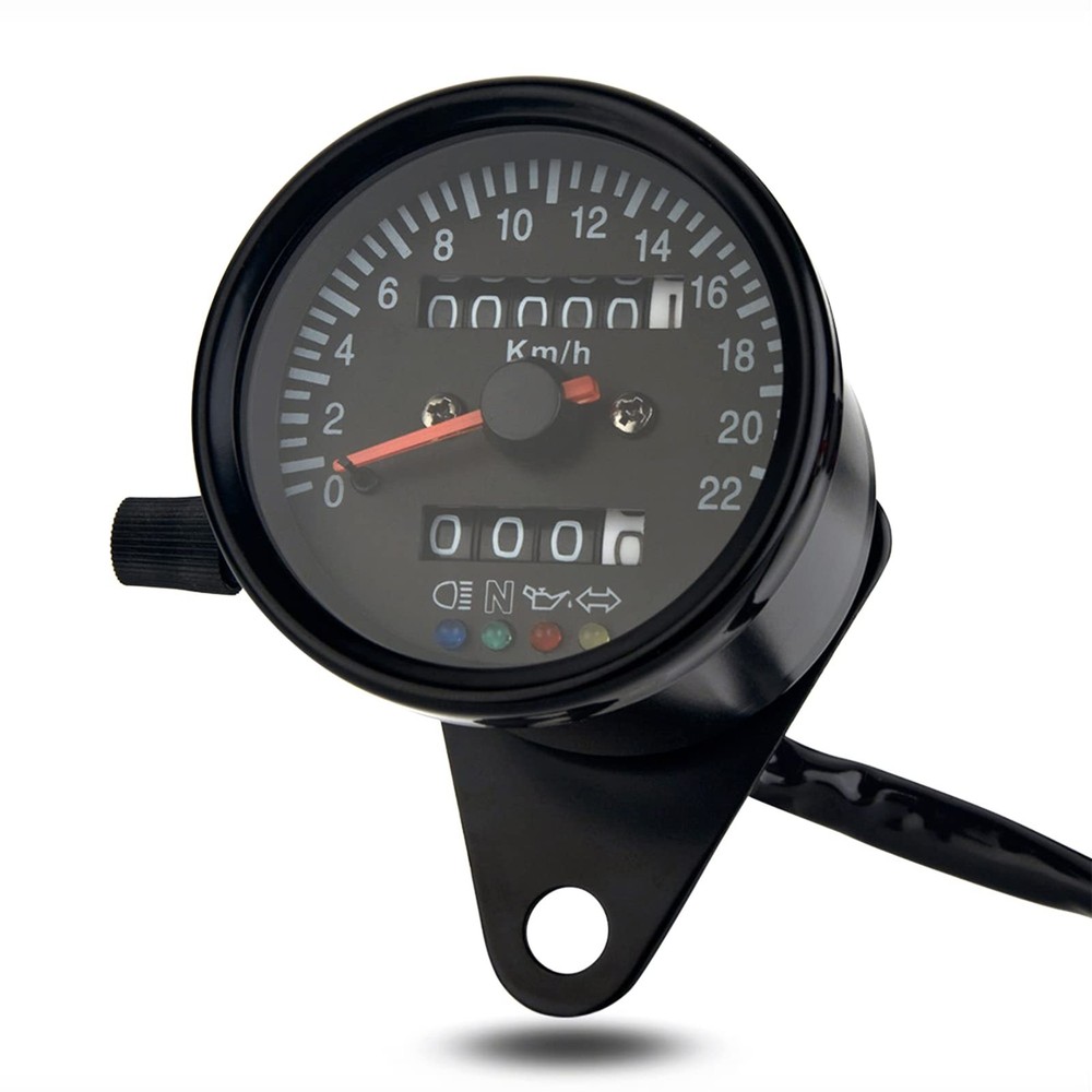 Motorcycle Speedometer 220km/h, Motorcycle Odometer Speedometer with Indicator Light...