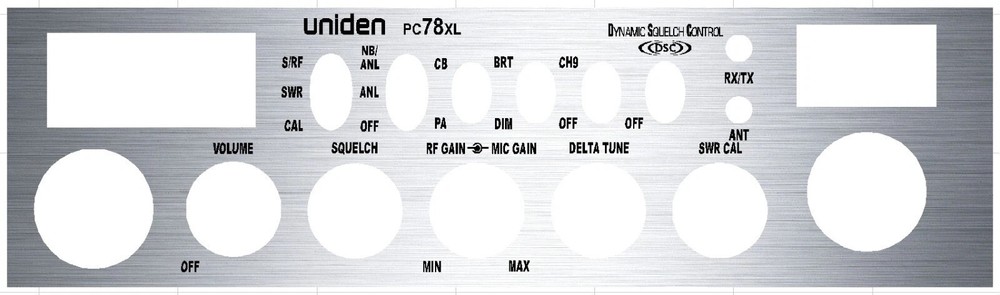Uniden PC78XL Face Plate
