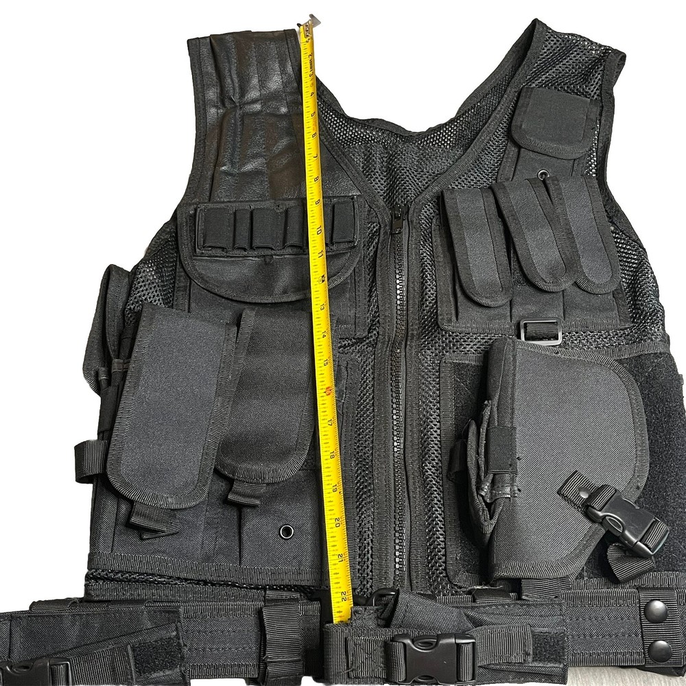 Tactical Vest & Belt Black - Airsoft Security
