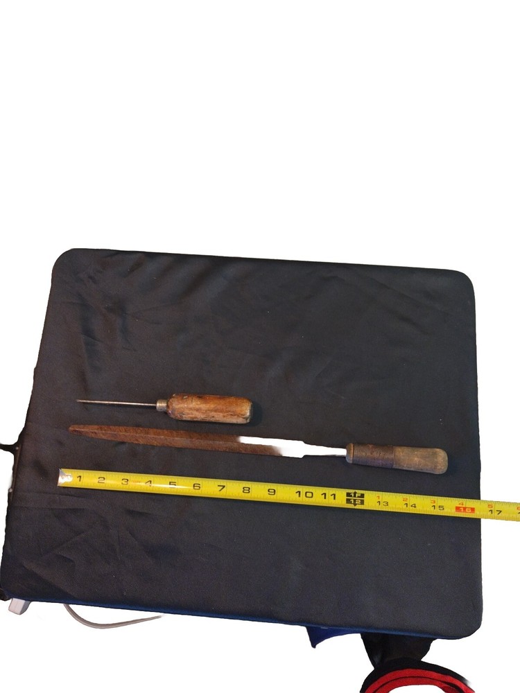 Vintage Tools - Wood Handle Hand File And Pick