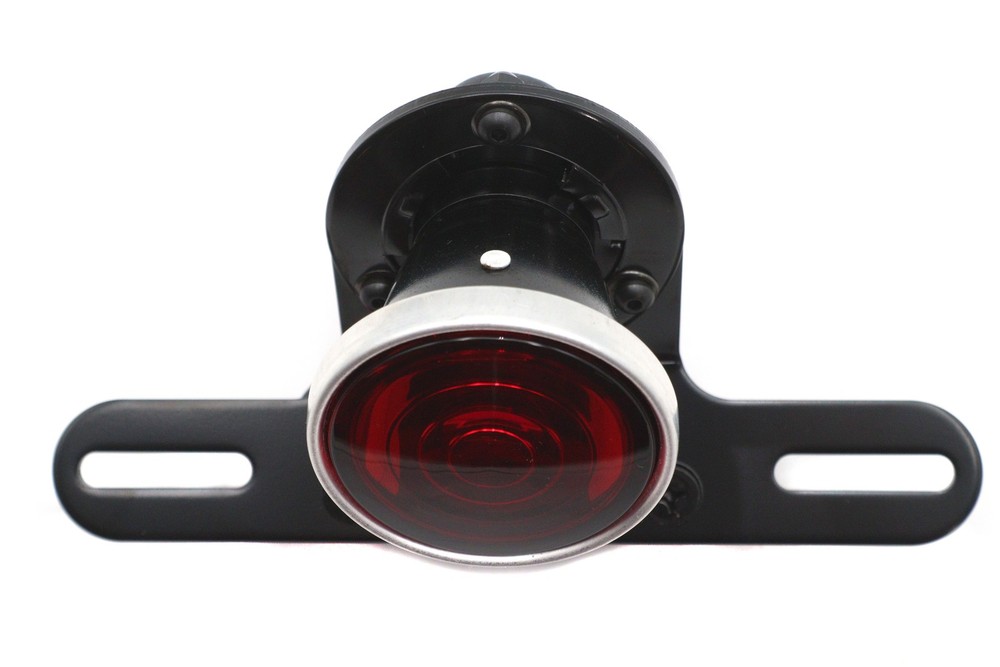 Black 2 inch Round Tail Lamp for Harley-Davidson