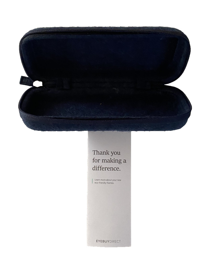 Eyebuydirect Eyeglasses Blue Felt Case Cover