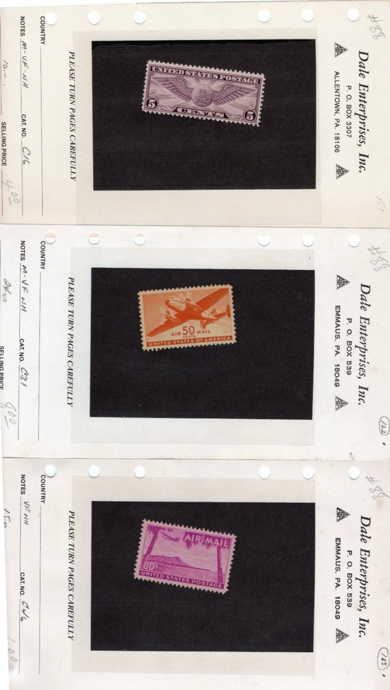 Early US Airmail MNH Stamps