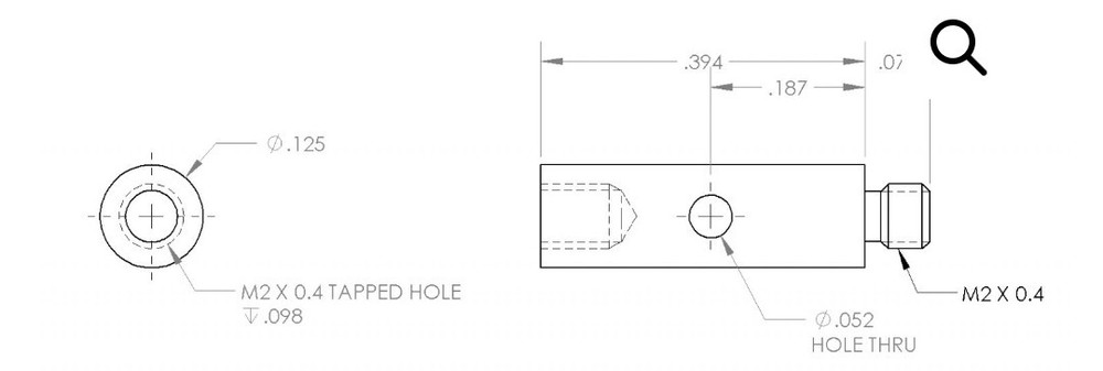 Carbide Probe 265-E10 probe extension.