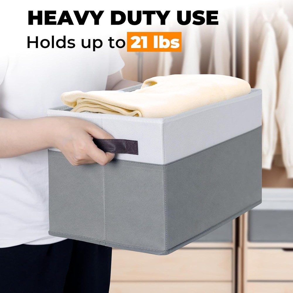 Large-Capacity Wardrobe Storage Basket Set with Lids, 4-Piece Stackable