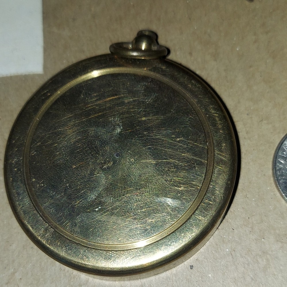 Brass Magnetic Maritime Compass with Fleur-de-lis Design